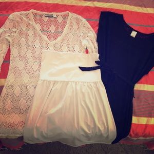 Three bathing suit cover ups